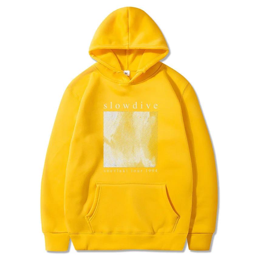 Autumn/Winter Men's Hoodie Slowdive Souvlaki Tour Hoodie Classic Comfortable Fleece Long Sleeve Sweatshirt Fashion