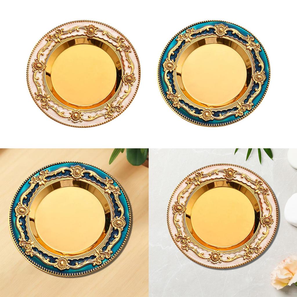 Antique Trinket Dish Vanity Tray Decorative Serving Tray for Perfume Candle