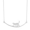 1-piece women's silver cute cat necklace - a minimalist clavicle chain with a sweet design, perfect for everyday wear, parties,