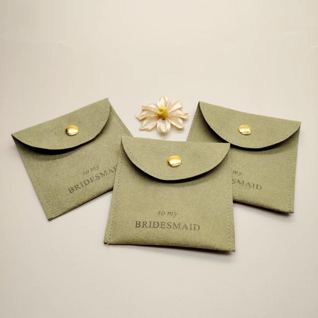 Elegant High-End Microfiber Snap Button Flannel Pouch