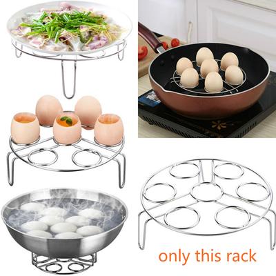 Stainless Steel  Steaming Rack Multi-function Steamed Egg Rack 7 Hole Round Egg Rack Eco Friendly