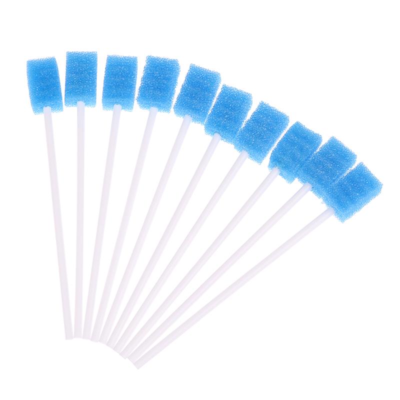 

10 шт. Чистка зубов Рот Зубной Одноразовые Чистка зубов Уход за полостью рта Губка Тампон Маленькая Губка Щетка синий