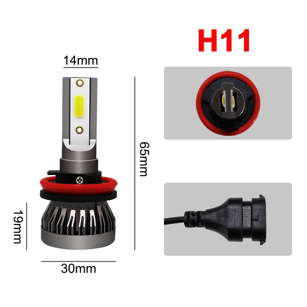 1pc COB LED Car Lamps Headlight  H1 H4 H7 H11 9005 9006 Car Lamps Headlight Conversion Kit 90W 12000LM  6000K Fog Light Lamp