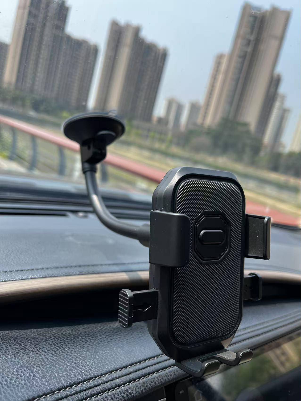 

Universal Long Arm Flexible Car Phone Holder with Automatic Lock and Air Vent Clip