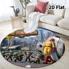 Onepunch Man Round Area Rug Carpet Rug For Living Room Bedroom Sofa Playroom Decor Nonslip Floor Mat