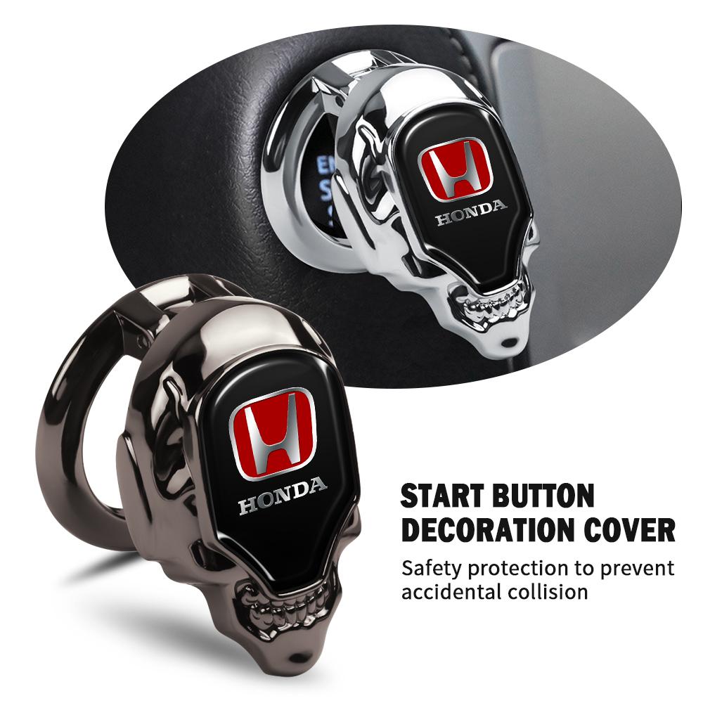 Car One-Click Start Button Protection Cover Engine Start Stop Switch For Honda Civic Fit Jazz Accord Pilot CRV Odyssey Passport TT5