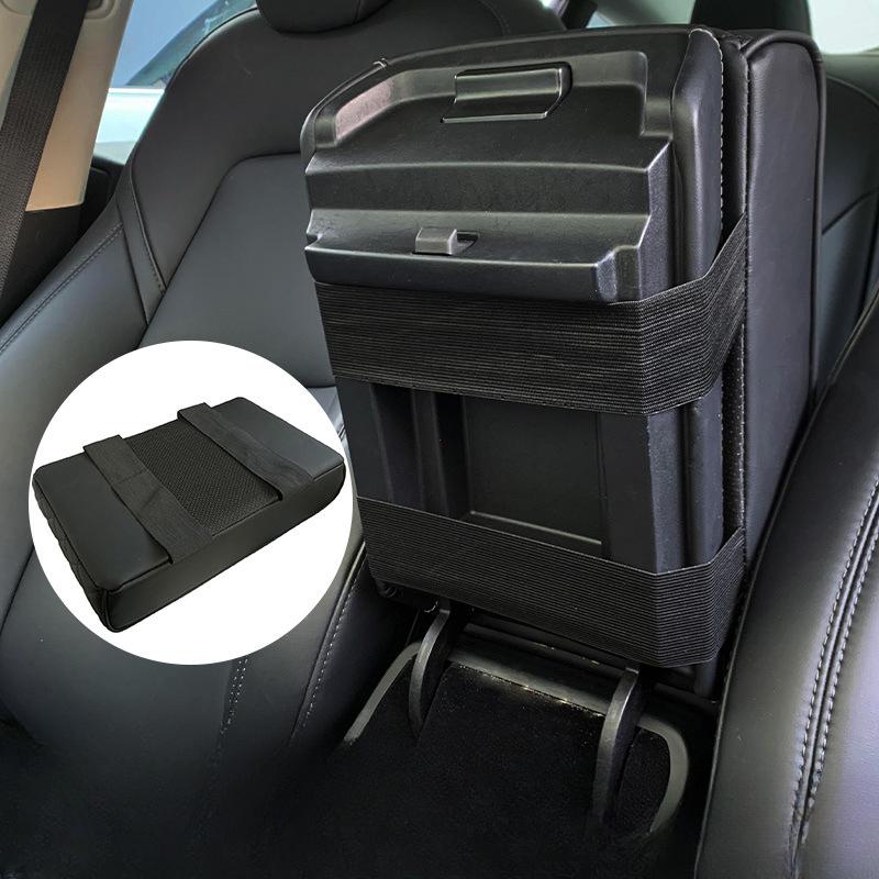 Auto Center Console Armrest Cushion With 2 Cup Holder PU Leather Armrest Pad Portable Car Amrest Pillow Cover Height Pad