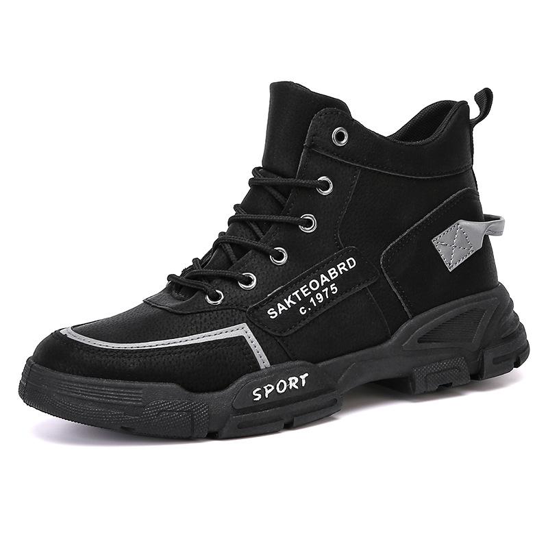 2025 autumn new men's Martin boots high-top British style men's shoes trend boots Korean version fashion tooling boots