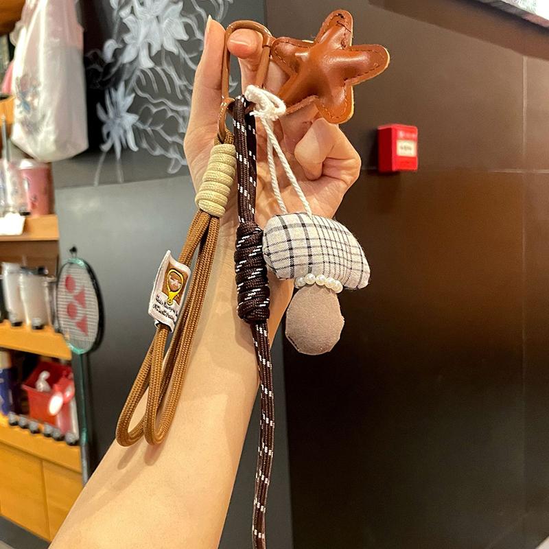 Maillard Style Star Mushroom Handbag Pendant Beautiful Hanging Rope Bag Decoration Super Cute And Fashionable Bag Accessory