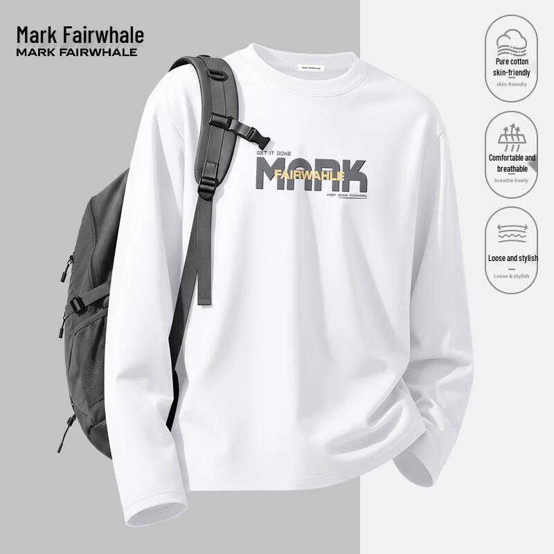 Mark Fairwhale Youth Casual Cotton Long-Sleeve Crewneck T-Shirt