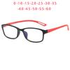 Black Frame Red Leg Square Prescription Glasses For The Nearsighted Women Men Student Short-Sight Eyewear 0 -1.0 -1.5 To -6.0