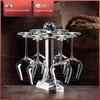 Crystal Wine Glass Rack with Wine Glasses Set