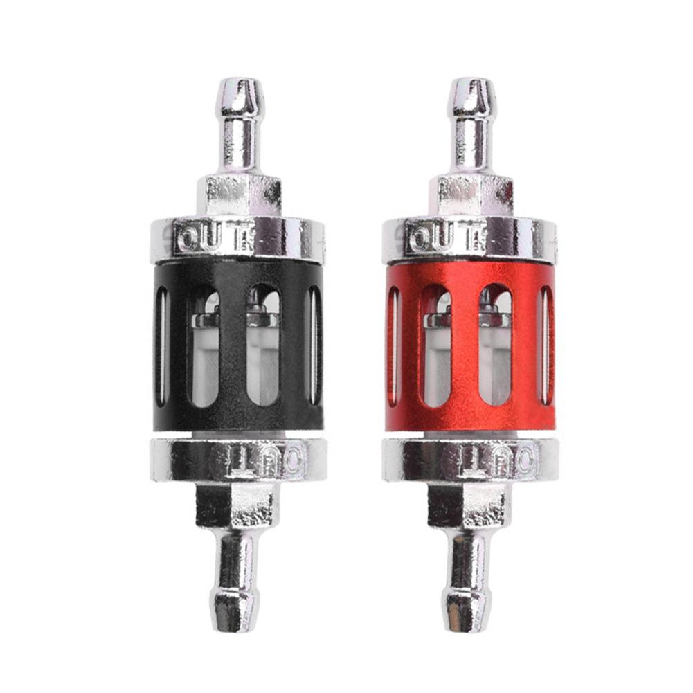 Universal 8mm Motorcycle Gas Fuel CNC Alloy Glass Motorcycle Gasoline Oil Filter Aluminum Motor Accessories