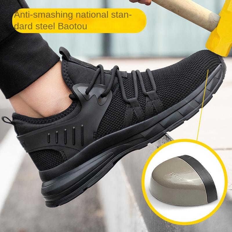 Labor Insurance Shoes Are Comfortable and Breathable Steel Baotou Lightweight Safety Shoes Solid Bottom Low Top Shoes