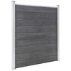 WPC Fence Set: 1 Square Panel + 1 Diagonal Panel 273 X 186 Cm Grey
