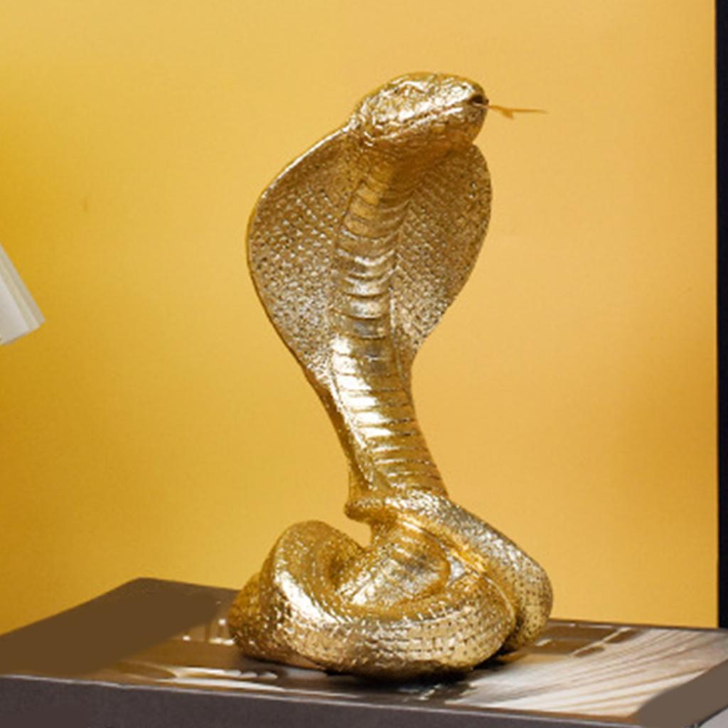 Resin Cobra Shelf Decors Accent Snake Figurines Tabletop Centerpieces Home Decorations Retro Snake Decorative Objects