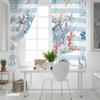Ocean Striped Coral Starfish Shell Conch Octopus Blackout Curtains For Living Room Bedroom Window Treatment Drapes Home Decor