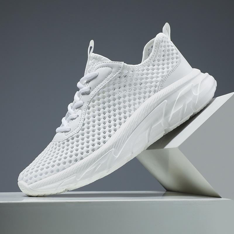 

МОДНЕ ВЗУТТЯ Чоловічі дихаючі спортивні кросівки Спортивне взуття для бігу Відкритий жіночий теніс Тренажер для тренажерного залу 49 білий