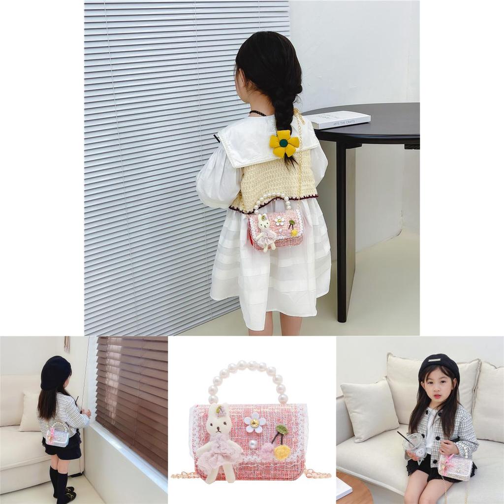 Entzückliche Mini-Kaninchen-Handtasche Für Kinder Trendige Stilvolle Canvas-Umhängetasche Für Mädchen