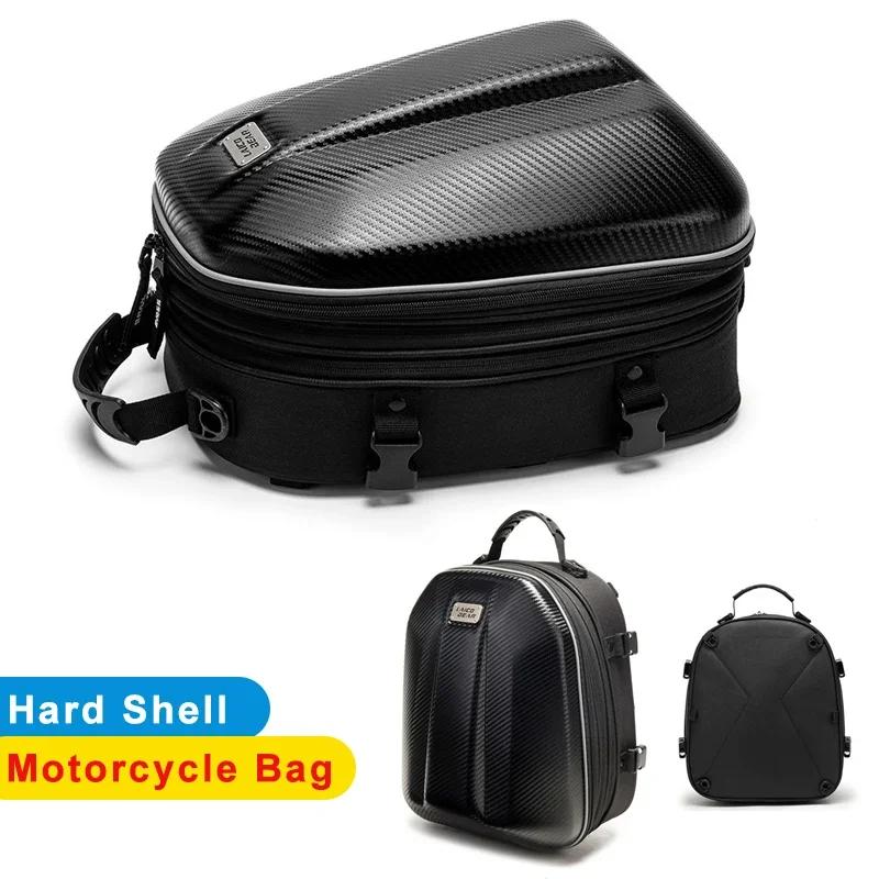 Motorcycle Rear Storage Box - Hard Shell Luggage Bag Large Capacity Shockproof Storage Waterproof Backpack Motorcycle Box