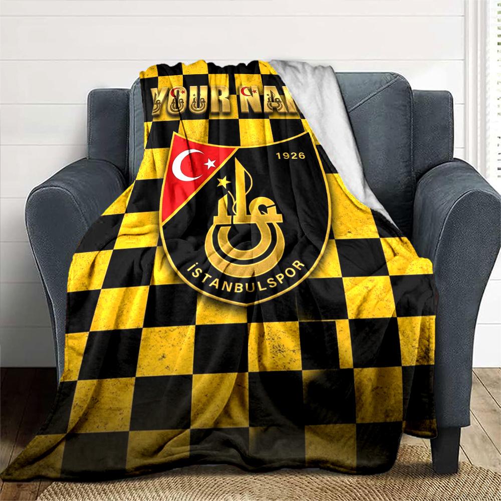 Name Custom Istanbulspor AS Print Flannel Blanket High Quality Warm Comfortable Cover for All Seasons Perfect for Gifts Home Decor