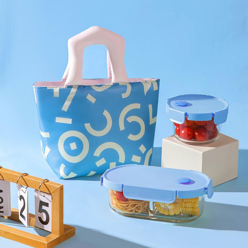 New Thickened Handheld Lunch Bag for Students and Office Workers Graffiti Hand-painted Lunch Bag 980₽