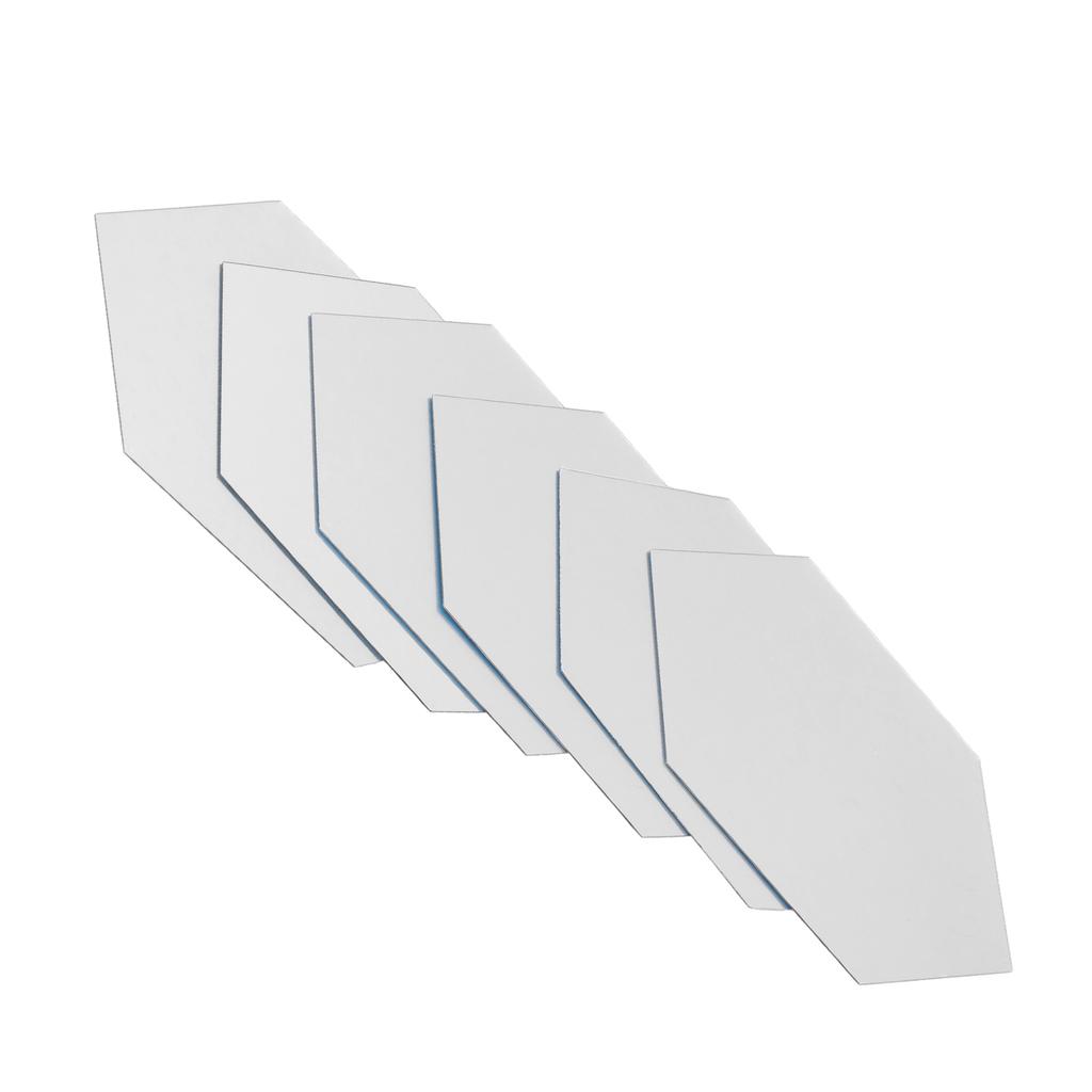 Spiegel Wandaufkleber Abnehmbare Hexagonale Aufkleber Heim Wohnzimmer Schlafzimmer Dekoration Silber 18x16x9.2cm (234 Stück Aufkleber) 32 Stück