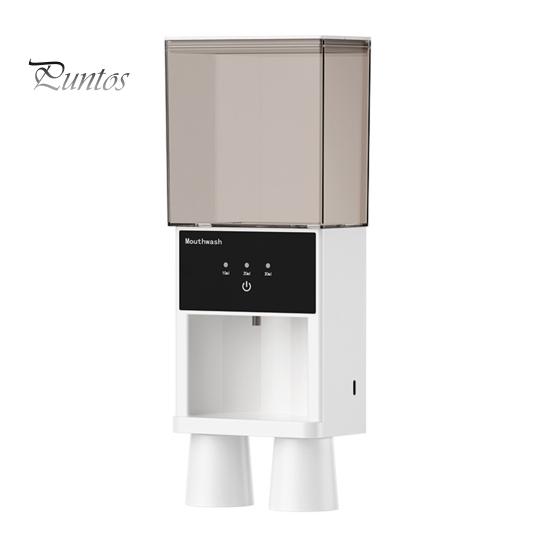 

Диспенсер для ополаскивателя для полости рта в ванной с 3 регулируемыми уровнями дозирования Большая емкость Простая установка Автоматический диспенсер для ополаскивателя для полости рта A