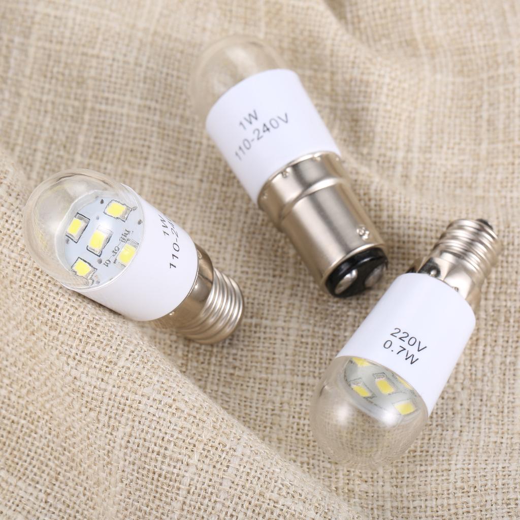BA15D/E14/E12 Universal Screw Sewing Machine LED Bulb Light Illuminate 1W 0.7W Sewing Lamp for Household Sewing Machine 220V 1PC
