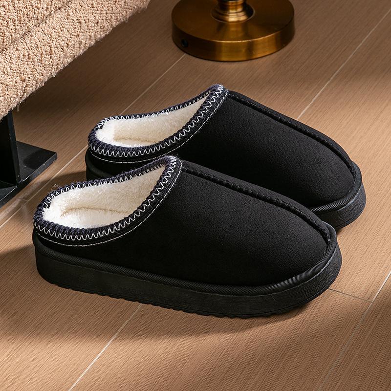 Cotton slippers winter indoor wear-resistant soft bottom warm home couple home autumn and winter new cotton slippers