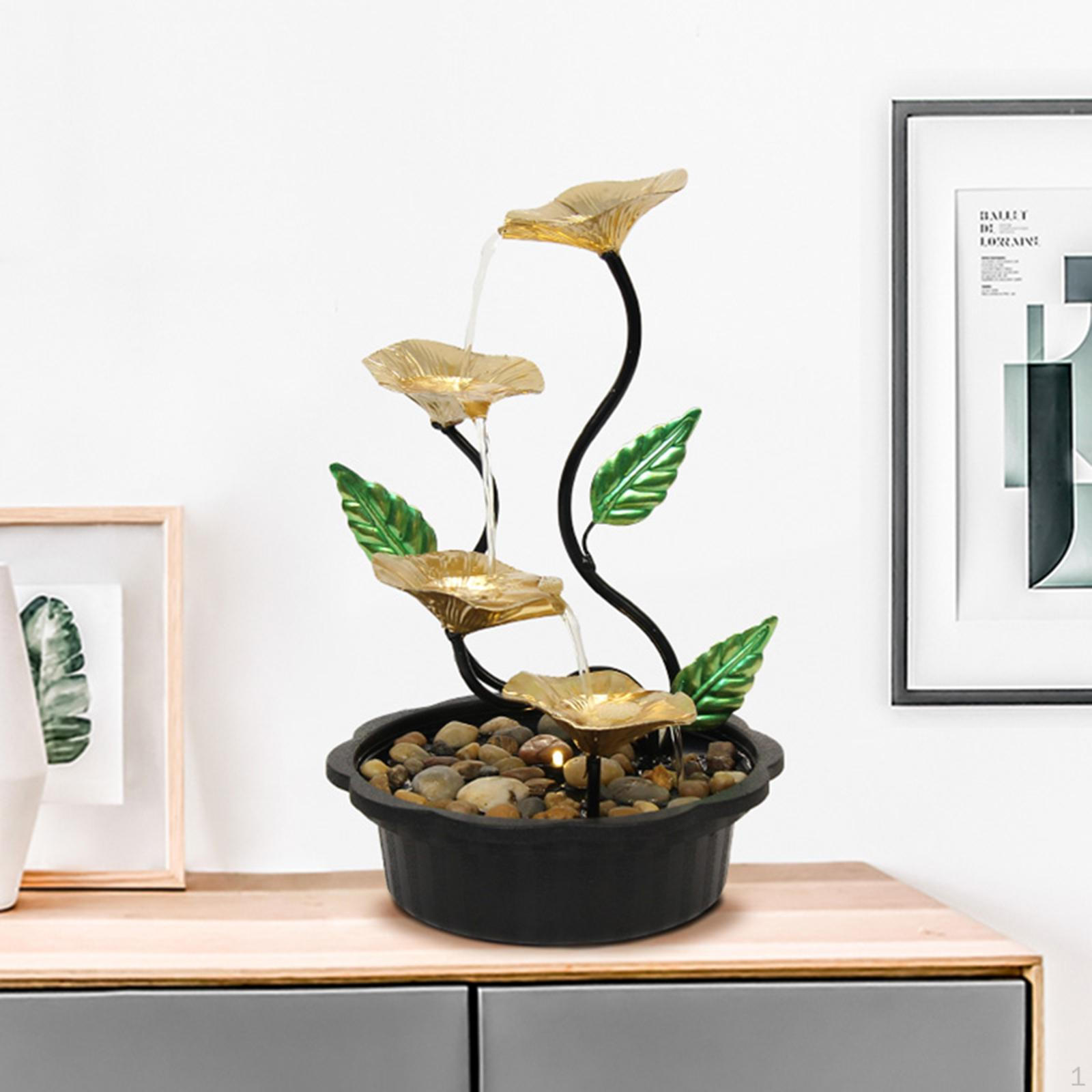 

Tabletop Fountains with Lights Includes Small Water Fountain for Bedroom Living Room