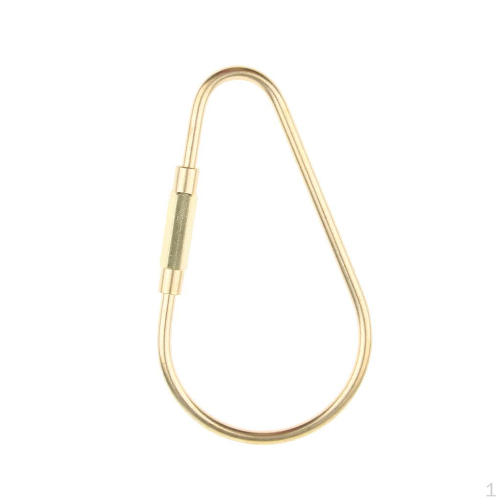 Sturdy Brass Keychain Oval / D A Shape