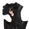 Zinc Zinc Alloy Blue and White Porcelain Earrings Jewelry Accessories Hoop Earrings Ceramic Ear Buckle  Party
