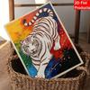 Majestic Tiger Pearl Kit 5D DIY Round Rhinestone Art for Adults Relaxing Handmade Wall Decor Holiday Gift Frameless