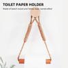 Wood  Rope Toilet Roll Holder Wall Mounted Tissue Holder  Bathroom Kitchen Brdroom