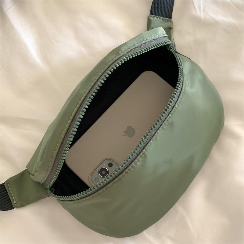 Crossbody Cycling Breast Bag Women's Trend Niche Versatile New Fanny Pack Women's Solid Color Casual Mobile Phone Small Satchel