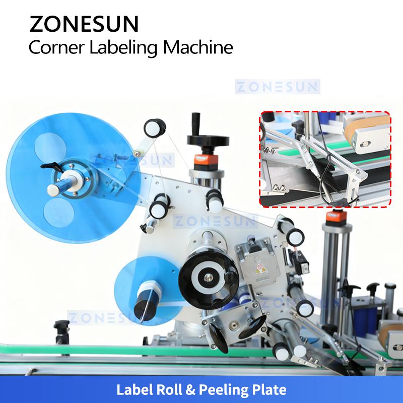 Zonesun ZS-TB833R2 Tamper-Evident Corner Labeling Machine for Boxes and Cartons
