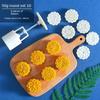 Hand Pressed Mooncake Mold Flower Shape DIY Baking Tool for Snow Skin Mung Bean Cake Making Kitchen Pastry Supplies