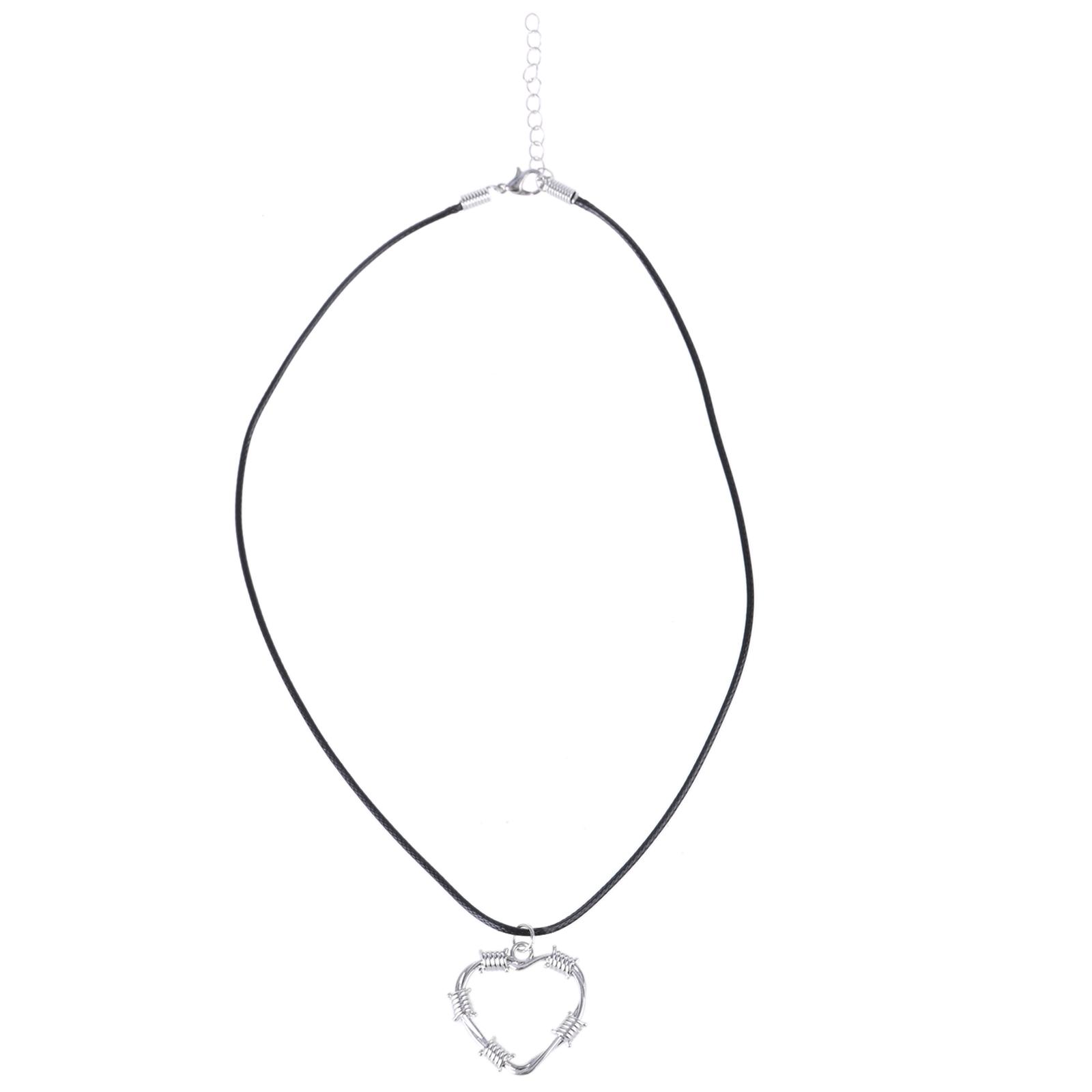 

Five Petal Flower/Butterfly Ribbon Bowknot/Heart Pendant Necklace Adjustable Chain Choker Fashion Jewelry for Women