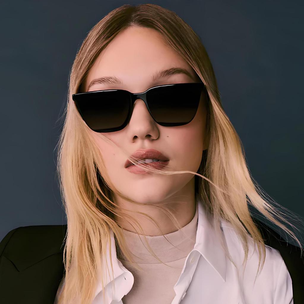 Vintage Luxury Designer Cat Eye Sunglasses Women Men UV400 Double Color Shade Punk Outdoor Popular Sun Glasses