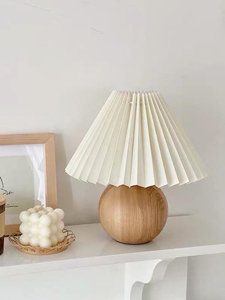 Chika Table Lamp - Stylish Nordic Wooden Lamp - Perfect for Bedrooms, Bedside Lighting, Indirect Lighting, Night Light, Stand Lamp, Desk Lamp
