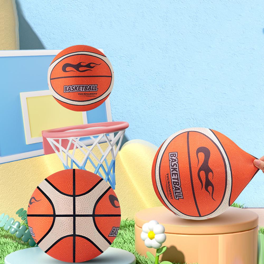 18/21/24cm Silent Basketball High-Resilience Quiet Basketball Size 3/5/7 Dribbling Basketball for Various Indoor Activities