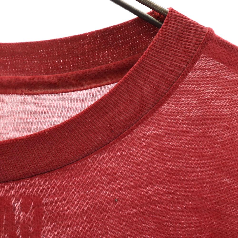 VINTAGE 70s 80s MACAR Short sleeve Single stitch T-shirt wine-red Men's Used