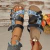 Large Size Summer New Fashion Outer Slippers Women's Flat Bottom Comfortable Casual Cork One-word Drag Lazy Slippers