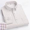 Spring and Autumn Men's Pure Cotton Long Sleeved Shirts for Middle and Youth Leisure All Cotton Oxford Plaid Plus Size Shirts
