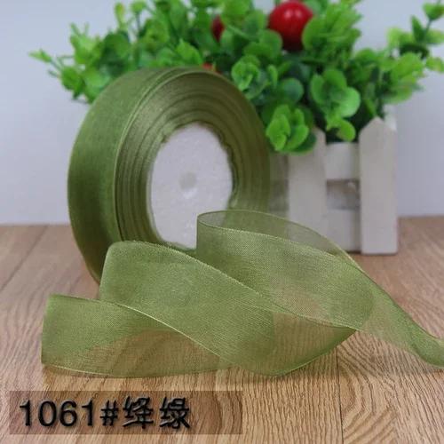 50yards 25mm Organza Chiffon Ribbons Wedding Party Decoration Handmade Ribbon Gift Wrapping Hair Hat Bows DIY Cloth Accessory