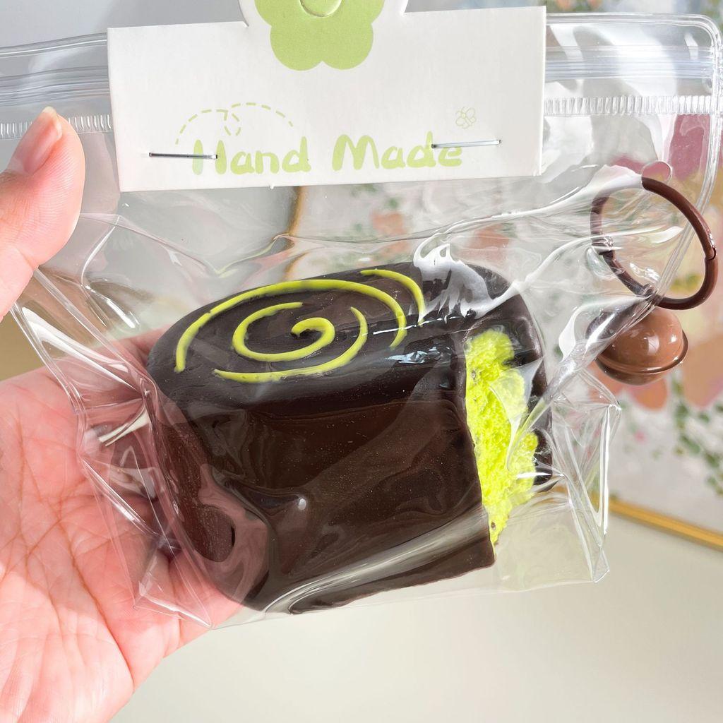 Food Grade Silicone Pistachio Chocolate Cake Stress Relief Toy For Kids And Adults