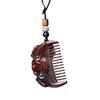 Wooden Wooden Hair Comb Wood Massager Fine Tooth Comb Head Oil Massager Pocket Comb  Hair Care