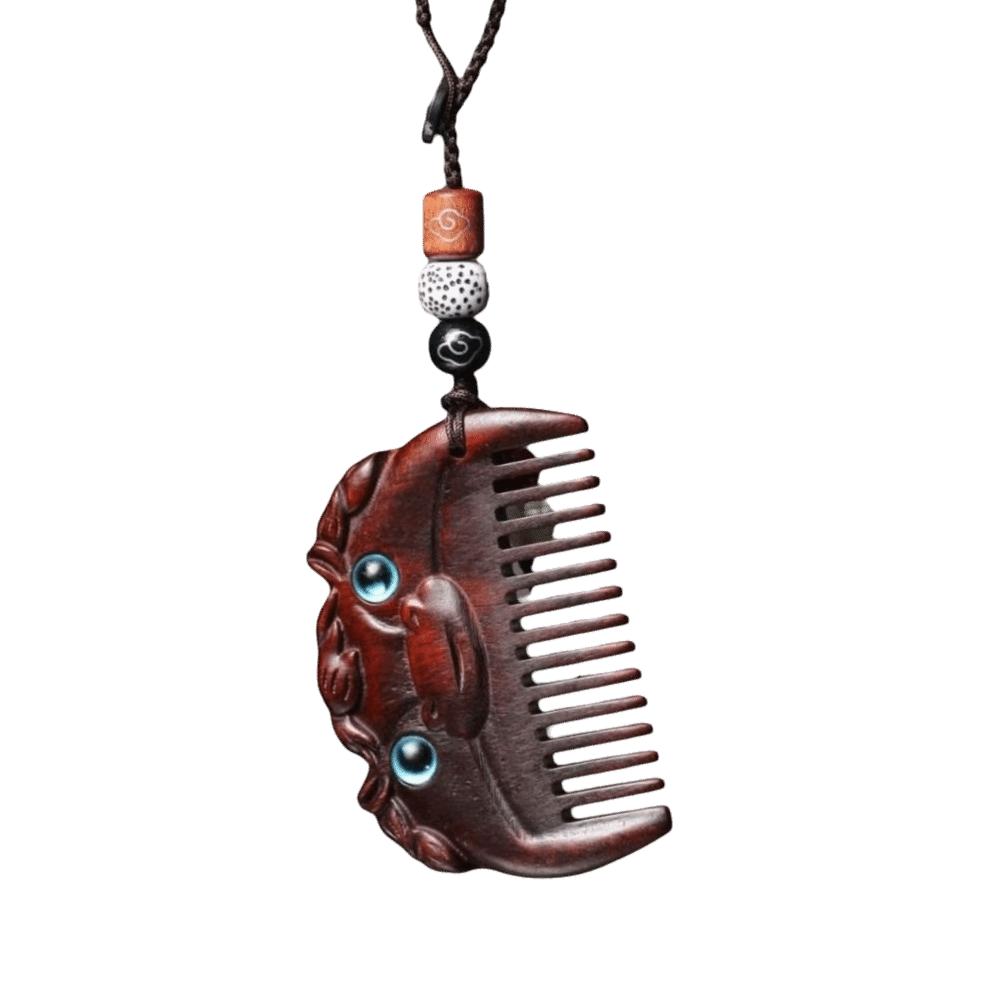 Wooden Wooden Hair Comb Wood Massager Fine Tooth Comb Head Oil Massager Pocket Comb Hair Care