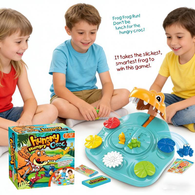 Hungry Croc Chomp Interactive Family Game With Plastic Materials For Kids Cognitive And Motor Skills Development